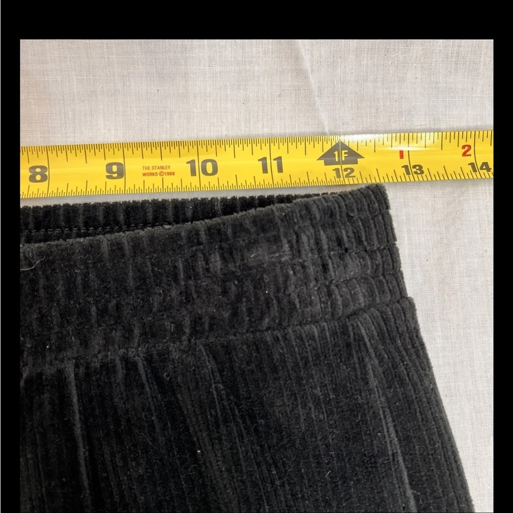 AERIE Womens Black Flare Corduroy Velvet Pant Sz XS Athletic Casual 38x 27 Comfy - Picture 4 of 6